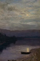 Lever de lune par le Solevatne