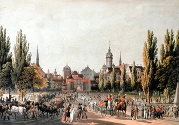 Foire commerciale de Leipzig, vers 1810-20