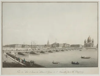 Vue du pont Saint-Isaac à Saint-Pétersbourg