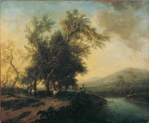 Paysage avec personnages