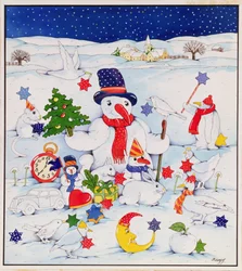 Bonhomme de neige et amis