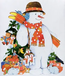 Bonhomme de neige avec skis, 1998