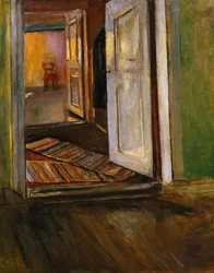 Intérieur avec tapis de chiffon (peinture)