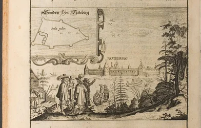 Illustration de Nöteborg du livre Voyages au Grand-Duc de Moscovie et au Roi de Perse par Adam Ol