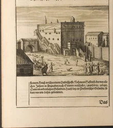 Les Streltsy à Kitay-gorod, illustration de Voyages au Grand-Duc de Moscovie et au Roi de...