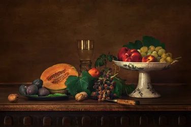 Nature morte classique aux fruits