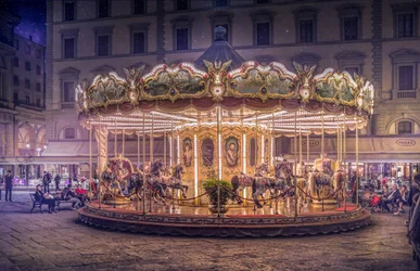 Le carrousel de la ville de rêve
