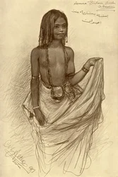 Fille Bishari, Assouan, Égypte