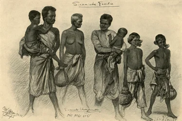 Famille siamoise, Bangkok, 1898