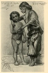 Filles cinghalaises, Kandy, Ceylan, 1898