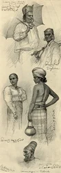 Études de personnes, Colombo, Ceylan, 1898