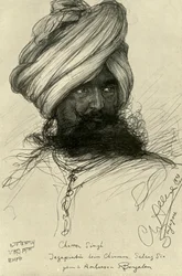 Gardien Chatter Singh, Singapour, 1898.