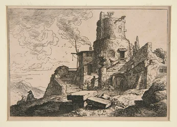 Paysage avec tour