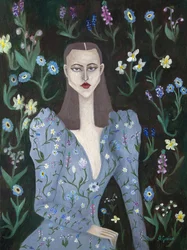 Fleurs sauvages : une femme élégante