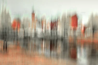 Reflets flous de la ville