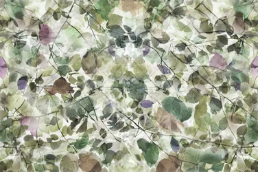 Couches de feuilles vertes