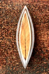 Feuille rustique en relief