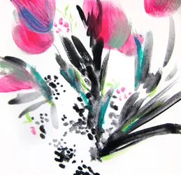 Abstrait floral éclatant