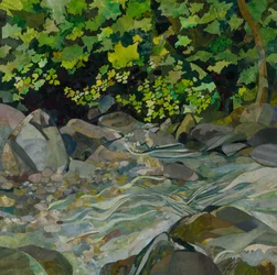 Honister Stream, 2023 (collage de papier peint à l