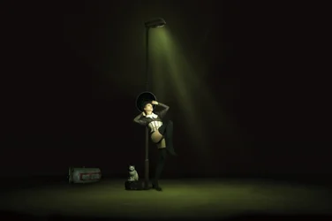 Scène de rue au cabaret
