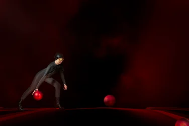 Balle rouge futuriste