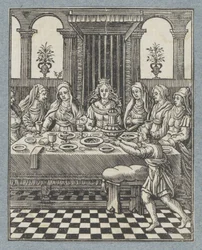Banquet de Vasti, la femme d