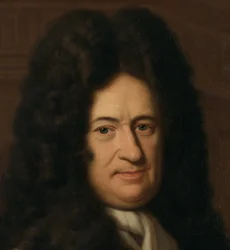 French : Portrait du philosophe Gottfried Wilhelm Freiherr von Leibniz Portrait of Gottfried Leibniz (1646-1716), philosophe allemand