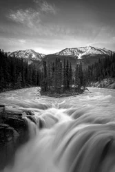 Une cascade majestueuse en montagne