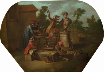 Singerie : Le sculpteur, vers 1739 (huile sur toile)