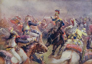 La Charge de la Brigade Lourde contre les Cuirassiers Français à Waterloo, de 