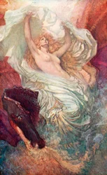 Le Réveil du Pays de Galles (litho en couleur)