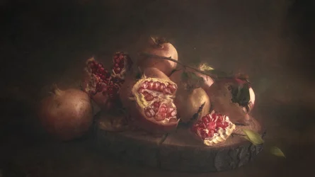 Nature morte sombre à la grenade
