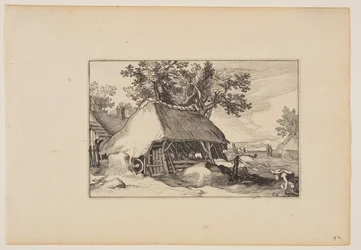 Une grange, de Paysages (Verscheyden aerdige Lanthuysen...)