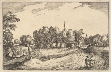 Un couvent, planche 13 de Regiunculae et Villae Aliquot Ducatus Brabantiae