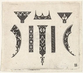 Gravure en noir avec huit motifs, ca. 1620