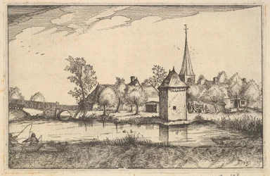 Étang et un village, planche 15 de Regiunculae et Villae Aliquot Ducatus Brabantiae