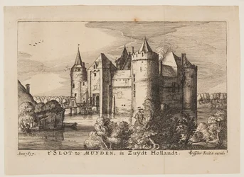 Le château de Muiden (en sens inverse), extrait de Quatre châteaux en Hollande et Utrecht