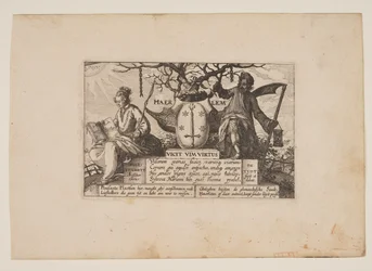 Plaque de titre, tirée de Vues des environs de Haarlem (Plaisante Plaetsen)