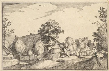 Route de village, planche 12 de Regiunculae et Villae Aliquot Ducatus Brabantiae