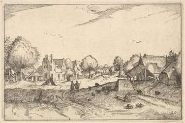 Route de village, planche 20 de Regiunculae et Villae Aliquot Ducatus Brabantiae