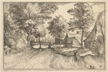Route de village, planche 4 de Regiunculae et Villae Aliquot Ducatus Brabantiae, vers 1610