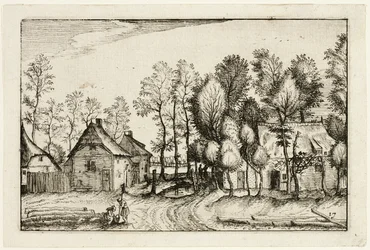 Paysage avec arbres taillés, planche dix-sept d