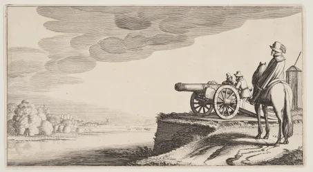 Tour de guet sur une rivière, extrait de Paysages (Playsante Lantschappen)