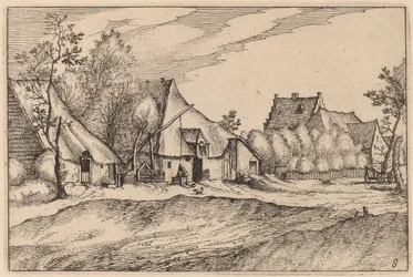 Fermes dans un village