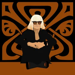 Portrait de Barbara Hulanicki, créatrice de mode, fondatrice de Biba, décoratrice d