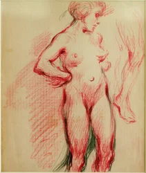 Nu féminin debout