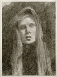 Portrait féminin avec foulard (Autoportrait)