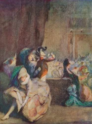 Scène de bal masqué, XIXe siècle