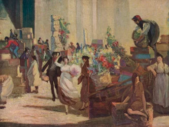 Le Marché, vers 1900
