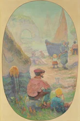 Pêcheurs à Étretat